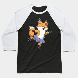 Fox as Ballerina at Ballet with Skirt Baseball T-Shirt